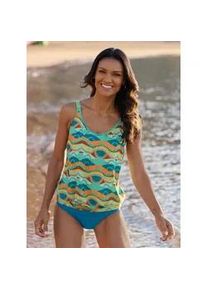 Tankini-Top feel good, Damen, Gr. 52, Cup C, bunt (topas, papaya, bedruckt), Elasthan, Polyamid, Bikini-Oberteile