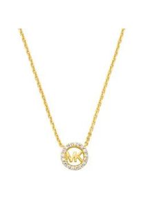 Kette mit Anh&auml;nger Michael Kors "Schmuck Geschenk Silber 925 Halsschmuck PREMIUM", gold (gelbgoldfarben, kristallwei&szlig;), Halsketten, Damen, Silber 925 (Sterlingsilber), L: 43, glitzernd, mit Zirkonia (synth.)