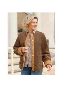 Trachtenjacke Casual Looks, Damen, Gr. 44, braun (braun, camel), 100% Polyester, Besatz:100% Baumwolle, gemustert, mehrfarbig, Jacken