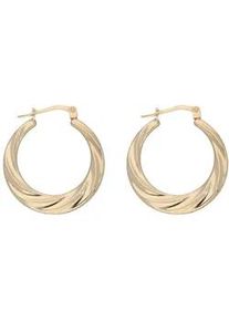 Paar Creolen Firetti "Schmuck Geschenk Gold 375 Ohrschmuck Creole", gold (gelbgoldfarben), Ohrringe, Damen, Gelbgold 375