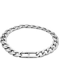 Armband Fossil "Schmuck Geschenk Edelstahl Armkette Heritage D-Link", silber (edelstahlfarben), Armb&auml;nder, Damen, 19,3cm, Edelstahl, Armband