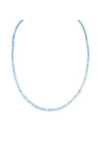 Kette ohne Anh&auml;nger Firetti "Schmuck Geschenk Silber 925 Halsschmuck Halskette Blautopas" Gr. 45, bunt (silberfarben, blau), Halsketten, Damen, 45, Silber 925 (Sterlingsilber), B: 4mm, Made in Germany - mit Blautopas, B:4mm