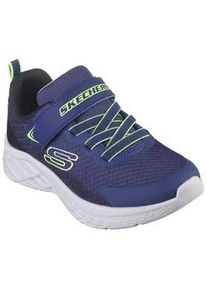 Sneaker Skechers "MICROSPEC II", Damen, Gr. 34, bunt (navy, limette), Synthetik, Textil, Schuhe Sneaker, Freizeitschuh mit Klettverschluss, Gr&ouml;&szlig;enschablone zum Download
