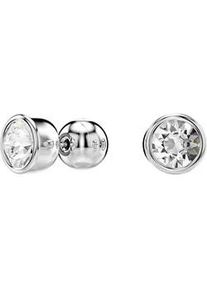 Paar Ohrstecker Swarovski "Schmuck Geschenk Imber Ohrringe Solit&auml;r", silber (metallfarben, kristallwei&szlig;, kristallwei&szlig;), Ohrringe, Damen, 7,2mm, Metall, mit Swarovski Kristall