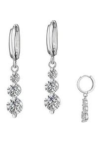 Paar Ohrh&auml;nger Firetti "Schmuck Geschenk Silber 925 Ohrschmuck Ohrringe", silber (silberfarben, kristallwei&szlig;, kristallwei&szlig;), Ohrringe, Damen, Silber 925 (Sterlingsilber), Made in Germany - mit Zirkonia (synth.)