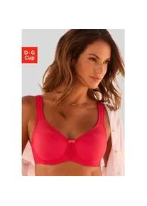 Minimizer-BH Nuance, Damen, Gr. 100, Cup F, rot, Netz, Obermaterial: 71% Polyamid, 29% Elasthan, BHs Minimizer-BH, mit B&uuml;gel und modischen Netzeins&auml;tzen