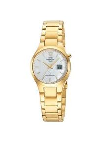 Funkuhr MASTER TIME, gold (goldfarben, perlmuttfarben), Armbanduhren, Damen, Funkuhr, Quarzuhr, Armbanduhr, Damenuhr, Edelstahlarmband, analog, digital