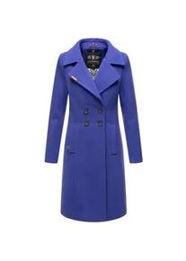 Wintermantel Navahoo "Wooly", Damen, Gr. XL (42), lila (lilablau), Obermaterial: 90% Acryl, 8% Viskose, 2% Elasthan; Innenfutter: 100% Polyester; &Auml;rmelfutter: 100% Polyester, tailliert ca. Mitte Oberschenkel, &Auml;rmel ohne &Auml;rmelschlitz normaler Saum, M&auml;ntel Wintermantel, edler Damen Trenchcoat in Wollmantel-Optik