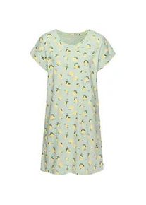 Nachthemd Vivance DREAMS, Damen, Gr. 44/46, N-Gr, gr&uuml;n (gr&uuml;n, gemustert), Single Jersey, Obermaterial: 100% Baumwolle, gemustert, mini, Rundhals, angeschnitten, Kleider Nachthemd, mit sch&ouml;nem Alloverdruck