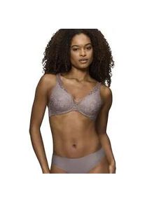 B&uuml;gel-BH Triumph "Body Make-Up Illusion Lace", Damen, Gr. 90, Cup B, grau (pigeon grau), Microtouch, Obermaterial: 51% Polyamid, 35% Polyester, 14% Elasthan, leicht gl&auml;nzend, unifarben, BHs B&uuml;gel-BH, Komfort-B&uuml;gel, wattiert, Spitze, weiche Microfaser, tiefes Dekollet&eacute;