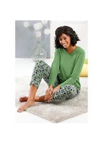 w&auml;schepur Schlafanzug W&Auml;SCHEPUR, Damen, Gr. 52/54, bunt (apfel, schwarz, kariert), 50% Baumwolle, 50% Modal, Homewear-Sets Schlafanzug