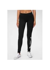Leggings Lonsdale "SHUSTOKE", Damen, Gr. XS (34), N-Gr, schwarz, Single Jersey, Obermaterial: 95% Baumwolle, 5% Elasthan, unifarben, Hosen Leggings