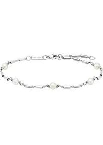 Armband JULIE JULSEN "925/- Sterling Silber rhodiniert S&uuml;&szlig;wasserperlen", wei&szlig;, Armb&auml;nder, Damen, 19cm, Silber 925 (Sterlingsilber), gl&auml;nzend, Armband