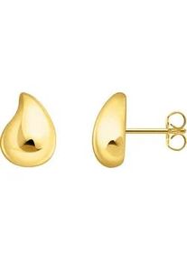 Paar Ohrstecker Thomas Sabo "Bold Elegance organische Tropfenform", gold (gelbgoldfarben), Ohrringe, Damen, Silber 925 (recycelt)