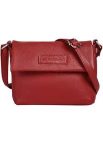 Umh&auml;ngetasche Bruno Banani, Damen, Gr. B/H/T: 19cm x 15cm x 5cm onesize, rot, Leder, leicht gl&auml;nzend, unifarben, Taschen Umh&auml;ngetasche, echt Leder