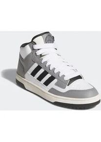 Sneaker Adidas SPORTSWEAR "RAPID COURT MID", Herren, Gr. 43, schwarz-wei&szlig; (grau three, core schwarz, ftwr wei&szlig;), Leder, Synthetik, Schuhe Sneaker