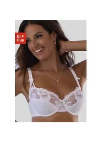 B&uuml;gel-BH Nuance, Damen, Gr. 75, Cup C, wei&szlig;, Obermaterial: 60% Polyamid, 20% Elasthan, 20% Polyester, BHs B&uuml;gel-BH, mit edler Stickereispitze und h&uuml;bschen Ziertr&auml;gern, Dessous