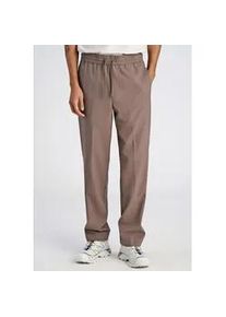 Stoffhose LINDBERGH "Freizeithose Relaxed Fit", Herren, Gr. XL, braun (deep sand mel), Obermaterial: 65% Polyester, 31% Viskose, 4% Elasthan, relaxed fit, Hosen Stoffhose