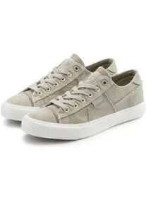 Sneaker ELBSAND "Schn&uuml;rschuh, Stoffschuhe, Textilschuhe, Turnschuh, Freizeitschuh", Damen, Gr. 45, grau (hellgrau), Obermaterial: 100% Textilmaterial. Decksohle: 100% Textilmaterial. Futter: 100% Textilmaterial. Laufsohle: 100% Synthetik, unifarben, used, Schuhe Sneaker, Schn&uuml;rhalbschuh aus Textil in modernem Used-Look VEGAN