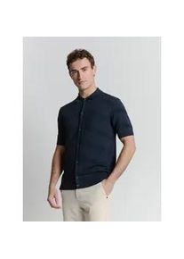 T-Shirt NO EXCESS "NO EXCESS Poloshirt", Damen, Gr. XXL, blau (dunkelblau), 71% Viskose (LENZINGTM ECOVEROTM), 29% Nylon, Shirts T-Shirt