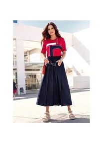 Jeansrock Inspirationen, Damen, Gr. 54, blau (dunkelblau), 81% Baumwolle, 17% Polyester, 2% Elasthan, unifarben, lang, R&ouml;cke Jeansrock