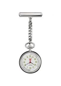 Regent Uhren Krankenpflegeuhr REGENT "P756", silber (edelstahlfarben), Taschenuhren, Damen, Quarzuhr, Damenuhr, Herrenuhr, Geschenkidee