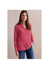 Langarmbluse Cecil, Damen, Gr. XXL (46), rot (granita rot), Stoff, 100% Viskose, gestreift, gerade normal, Rundhals, B&uuml;ndchen, Blusen