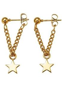 Paar Ohrstecker Firetti "Schmuck Geschenk Edelstahl Ohrschmuck Ohrringe Sterne", gold (gelbgoldfarben), Ohrringe, Damen, 4mm, Edelstahl, Made in Germany
