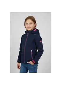 Softshelljacke Trollkids "GIRLS TROLLFJORD JACKET", Kinder, Gr. 164, bunt (navy, magenta), Obermaterial: 94% Polyester, 6% Elasthan, normal, Jacken Softshelljacke, f&uuml;r Kinder und Jugendliche, sportlicher Stil, winddicht