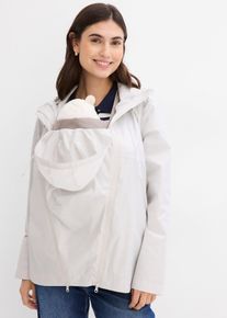 bonprix Ultraleichte wind- und regenfeste Umstands- und Tragejacke, grau, Gr.46, Funktionale Regenjacke mit Trageeinsatz f&uuml;r die Schwangerschaft