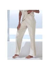 Pyjamahose s.Oliver, Damen, Gr. 40/42, N-Gr, grau (hellgrau, meliert), Rippware, Obermaterial: 92% Modal (TENCELTM), 8% Elasthan, meliert, weit lang, Hosen Pyjamahose, in elastischer Rippware