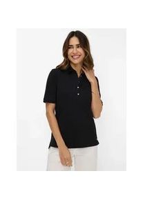 Poloshirt Brax "Style CLEO", Damen, Gr. 48, schwarz, 97% Baumwolle, 3% Elasthan, Shirts