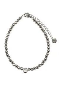 Armband Firetti "Schmuck Geschenk Edelstahl Armschmuck Armkette", silber (silberfarben, kristallwei&szlig;, kristallwei&szlig;), Armb&auml;nder, Damen, 22,5cm, Edelstahl, Armband, Made in Germany - mit Zirkonia (synth.)