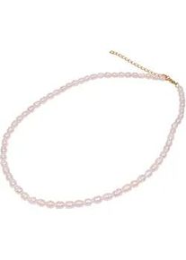 Perlenkette Firetti "Schmuck Geschenk Messing Halsschmuck Halskette" Gr. 41, gold (gelbgoldfarben, wei&szlig;), Halsketten, Damen, 41, Messing Perlen, B: 5mm, Messing, Perlen, Perlenkette, Made in Germany - mit S&uuml;&szlig;wasserzuchtperle, B:5mm