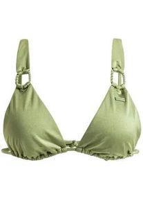 Triangel-Bikini-Top Roxy "Brilho", Damen, Gr. M, Cup B, gr&uuml;n (loden gr&uuml;n), Obermaterial: 82% Nylon, 18% Elasthan;, Bikini-Oberteile