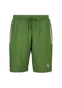Shorts Sergio Tacchini "RISPECCHIO PL SHORTS Herren", Herren, Gr. L, EURO-Gr&ouml;&szlig;en, gr&uuml;n (garden gr&uuml;n, gardenia), 100% Polyester, Hosen Shorts, Kurze Hose Herren, Shorts, Retro, Sporthose, Streetwear, Sale