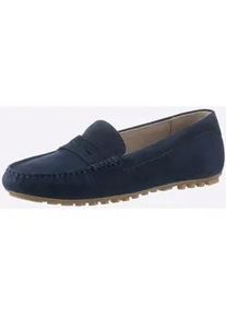 Slipper Caprice, Damen, Gr. 39, blau (marine), Veloursleder, Schuhe Slipper