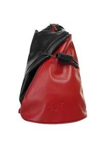 Cityrucksack Samantha Look, Damen, Gr. B/H/T: 34cm x 25cm x 13cm, onesize, rot (bordeaux), Leder, Rindsleder, unifarben, Rucks&auml;cke Cityrucksack, echt Leder, Made in Italy