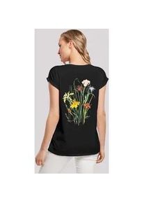 T-Shirt F4NT4STIC "Bl&oacute;m Blumenstrauss", Damen, Gr. S, schwarz, Obermaterial: 100% Baumwolle, regular fit, Rundhals, ohne B&uuml;ndchen, Shirts T-Shirt, Print