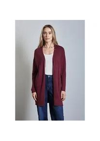 Strickjacke Street One, Damen, Gr. 34, rot (schwarz cherry rot), Stoff, 70% Viskose, 30% Nylon, unifarben, normal lang, ohne Ausschnitt, B&uuml;ndchen, Strickjacken Strickjacke, aus softer Viskose