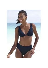 B&uuml;gel-Bikini ELBSAND, Damen, Gr. 36, Cup D, schwarz, Recycling-Polyamid, strukturiert, unifarben, Bikini-Sets B&uuml;gel-Bikini, aus trendiger Rippware