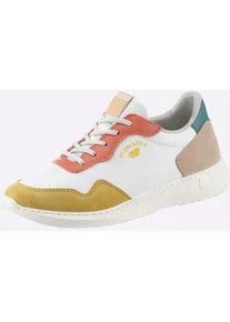 Sneaker Heine, Damen, Gr. 39, bunt (wei&szlig;, bunt), Leder, Synthetik, Veloursleder, Schuhe Sneaker