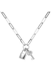 Collier Smart Jewel "mit Anh&auml;nger Schloss und Schl&uuml;ssel, Silber 925", silber, Halsketten, Damen, 48cm, Silber 925 (Sterlingsilber), Collier