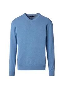 Strickpullover Casamoda "Casamoda Pullover uni", Damen, Gr. 6XL, blau (wei&szlig;blau), 100% Baumwolle, Pullover Strickpullover