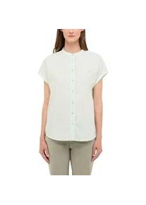 Kurzarmbluse Mustang "Damen Style Coral Springs", Damen, Gr. 38, bunt (bunt 12732), Web, 100% Baumwolle, gestreift, loose fit, Blusen