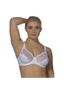 B&uuml;gel-BH ELBRINA "EMBROIDERY", Damen, Gr. 90, Cup C, wei&szlig;, Spitze, Obermaterial: 61% Polyamid, 31% Polyester, 8% Elasthan, unifarben, BHs B&uuml;gel-BH, breite Tr&auml;ger, ohne Schale, mit B&uuml;gel, mit Spitze, feminin