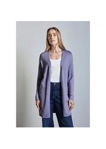 Strickjacke Street One, Damen, Gr. 38, lila (lila dusk meliert), Stoff, 70% Viskose, 30% Nylon, unifarben, normal lang, ohne Ausschnitt, B&uuml;ndchen, Strickjacken Strickjacke, aus softer Viskose