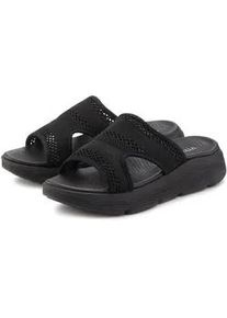 Pantolette Vivance, Damen, Gr. 40, schwarz, Obermaterial: 100% Textilmaterial. Decksohle: 100% Synthetik. Futter: 100% Textilmaterial. Laufsohle: 100% Synthetik, unifarben, Schuhe Pantolette, Mules, Sandale, offener Schuh mit modischer Chunky-Sohle VEGAN