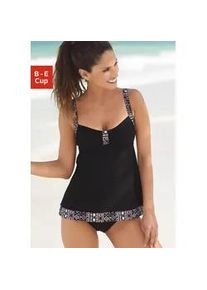 Tankini Lascana, Damen, Gr. 54, Cup C, bunt (schwarz, bunt), Polyamid, Bikini-Sets Tankini, mit leichter A-Form
