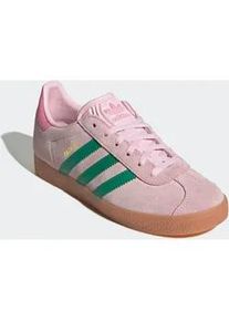 Sneaker Adidas ORIGINALS "GAZELLE KIDS", M&auml;dchen, Gr. 37, gr&uuml;n (clear pink, court gr&uuml;n, bliss pink), Leder, Schuhe Sneaker, f&uuml;r Kinder